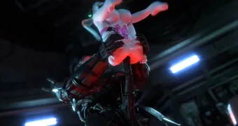 Робот уничтожает анал Ребекки своим металлическим членом